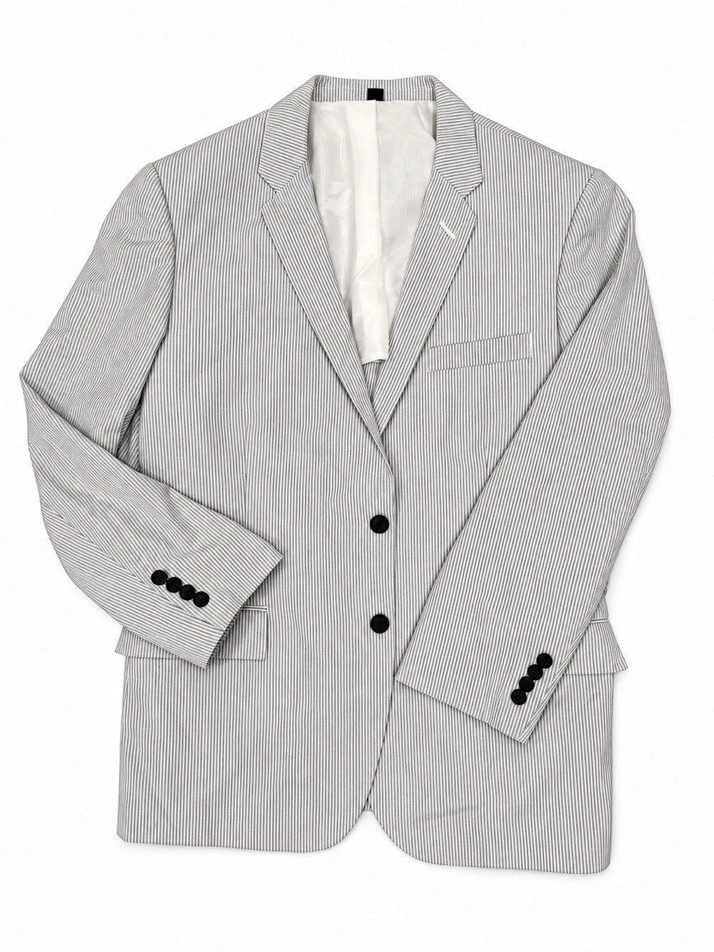 J. Crew Striped Blazer in blueGray & White Like New